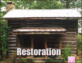 Historic Log Cabin Restoration  Blanch, North Carolina